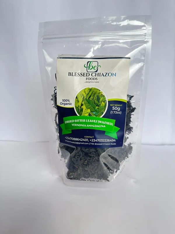 BLESSED CHIAZON   Washed & dried Bitter Leaves