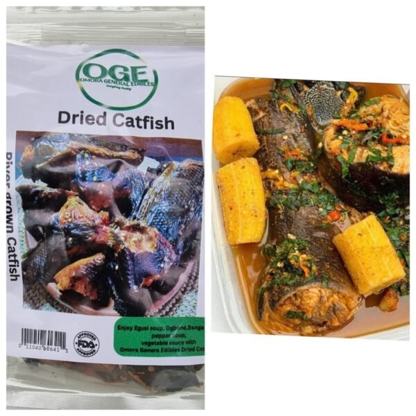 OMORA   Dried Catfish / River Grown Catfish 4 Pieces in a Pack