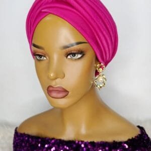 Awesome Pink Cross Turban Cap
