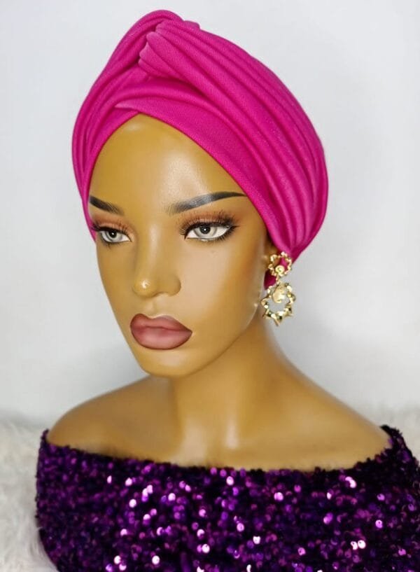 Awesome Pink Cross Turban Cap